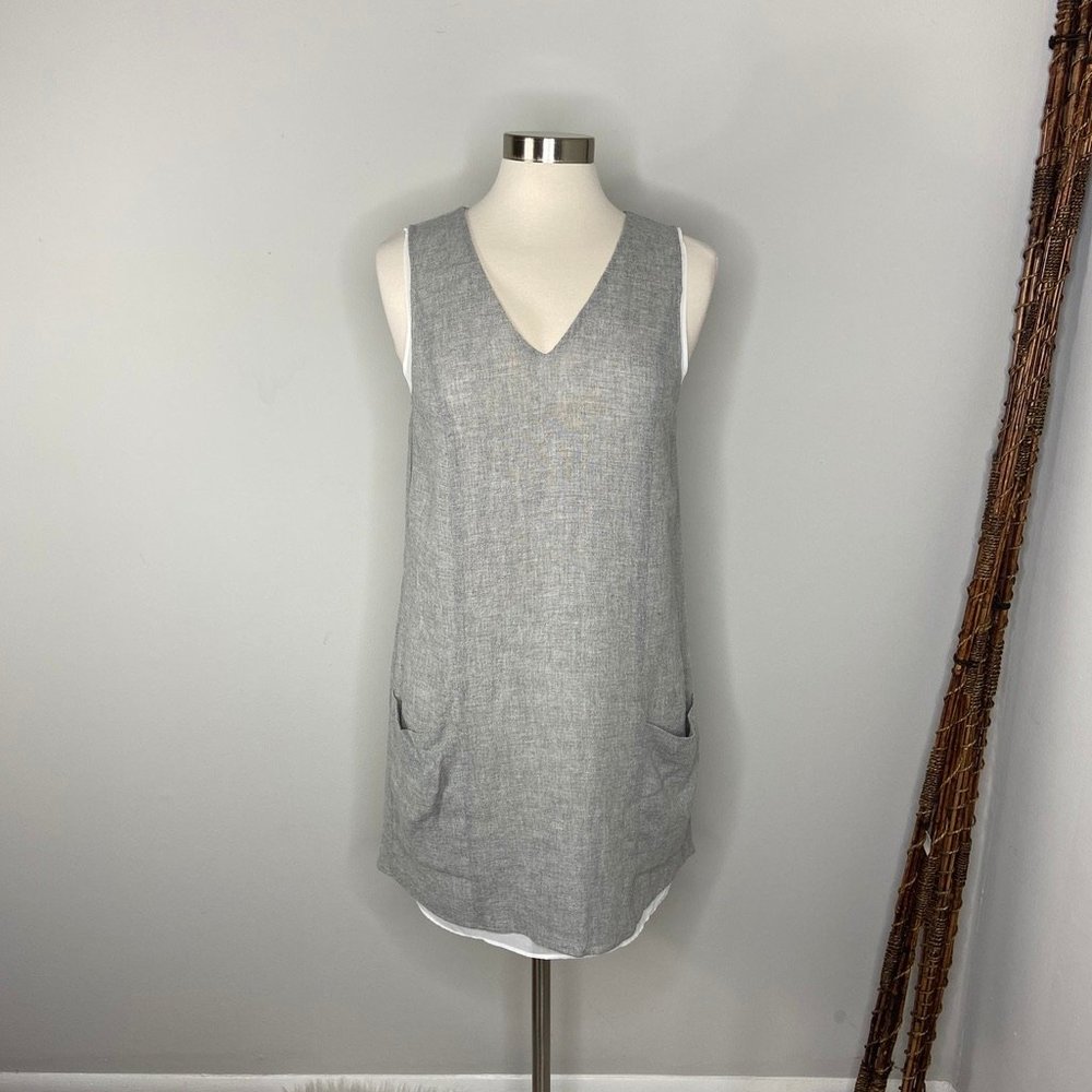 Zara Basic Lightweight Gray Combo Sleeveless Dress - Picture 2 of 6
